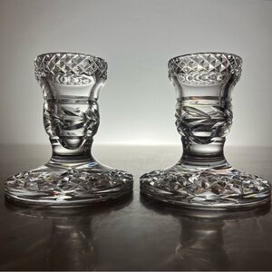 Waterford Crystal Glandore Candlesticks Made in Ireland